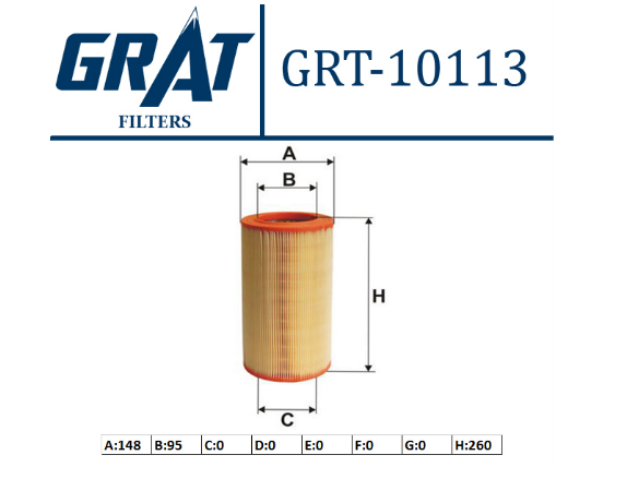 GRT-10113 HAVA FİLTRESİ ( FIAT : BRAVO 1.4 T-JET-1.6JTD )