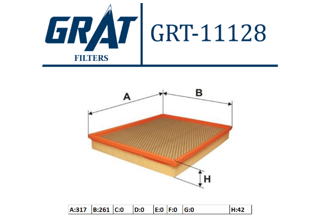 GRT-11128 HAVA FİLTRESİ ( RENAULT MASTER II 1.9-2.2-2.5-2.8DCI 00-OPEL MOVANO 1.9-2.2-2.5-2.8DTI 00- )