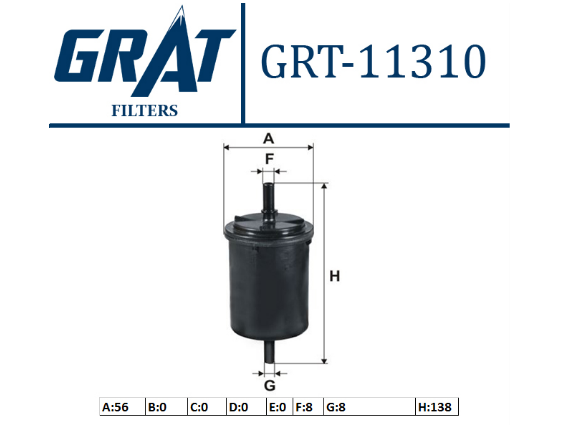 GRT-11310 BENZİN FİLTRESİ(RENAULT:CLİO-MEGANE-LAGUNA/CITROEN:C2-C3
