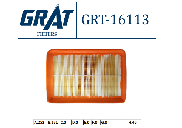 GRT-16113  HAVA FİLTRESİ HYUNDAI TUCSON 2.0 2.7 2.0 CRDI 04-10 KIA SPORTAGE 2.0 16V 2.7 2.0 CRDI 04-
