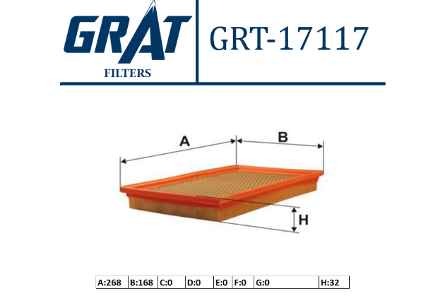 GRT-17117 HAVA FİLTRESİ ( FORD FIESTA FUSION 1.4-1.6 16V 96-08 )