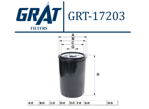 GRT-17203 TRANSİT V347 YAĞ FİLTRESİ ZP3332