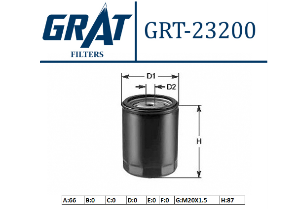 GRT-23200 YAG FILTRESI ( HONDA: CIVIC 01-/ACCORD