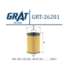 GRT-26201 YAĞ FİLTRESİ GOLF VII 12- PASSAT 14- A3 12- A4 A5 13- A16 13- Q3 Q5 LEON 12- OCTAVİA 1.6 TDİ 2.0 TDİ
