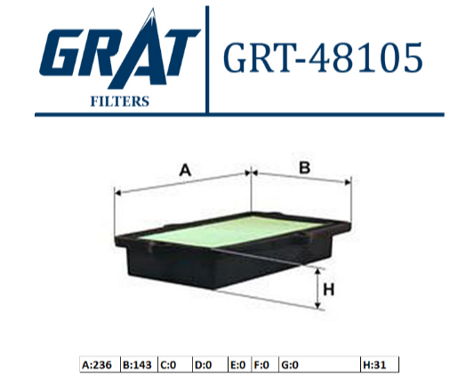 GRT-48105 HAVA FİLTRESİ SUZUKI SWIFT 1.3
