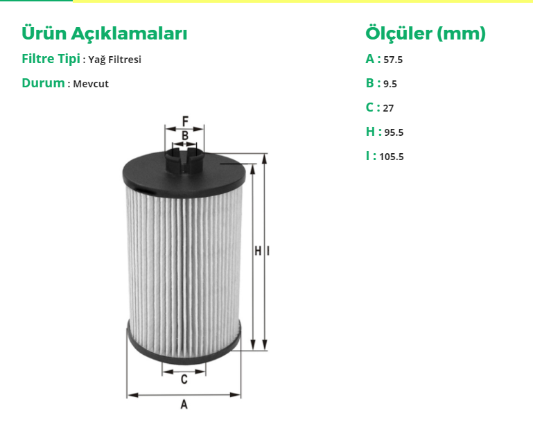 MLE1513 OPEL ASTRA  H YAĞ FİLTRESİ359