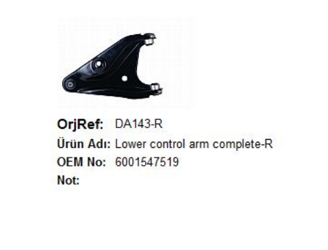 ORJ-00189 SALINCAK SAG DA143R (DACIA: LOGAN)