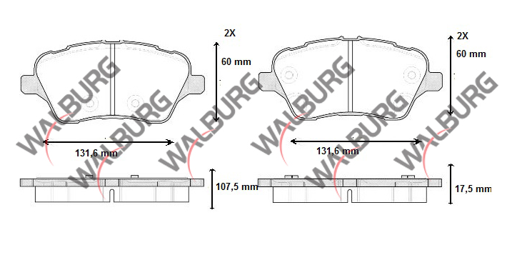 WDB581 FREN BALATA ON FORD TOURNEO COURIER 1.5 TDCI 17.50mm 2014-